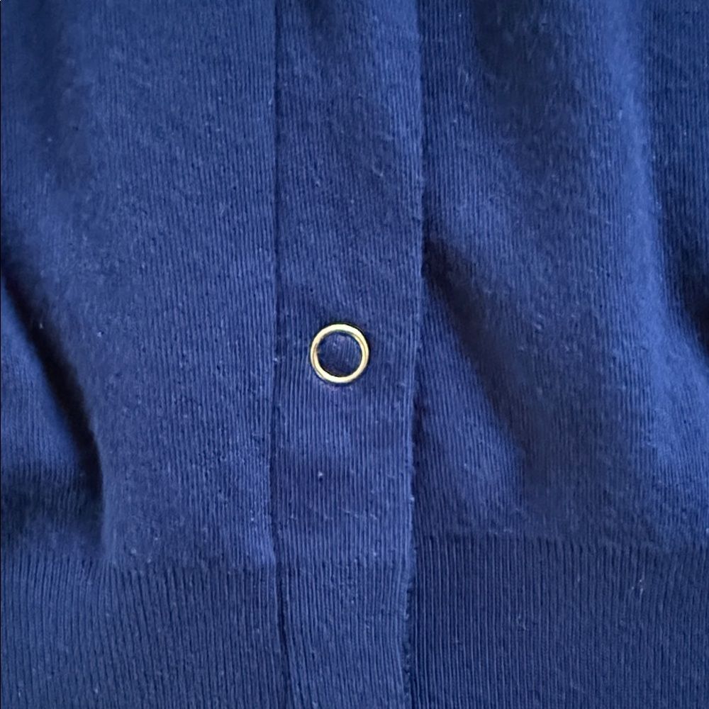 Lauren Ralph Lauren Navy Blue Cardigan Sweater Petite P Small Cotton - Picture 2 of 5